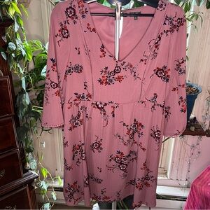 Floral Pink Women's Dress